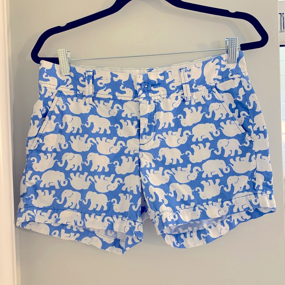 Lilly Pulitzer Callahan Elephant Pint Shorts sz 4